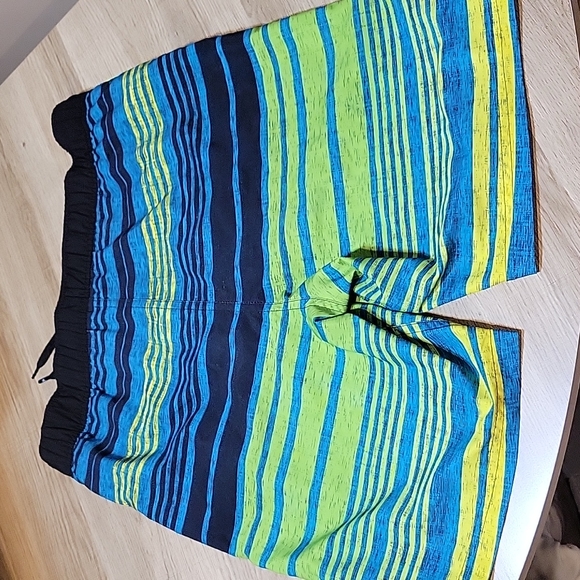 EUC ZeroXposure  Men's  Neon Stripe Swim trunks/Board shorts  size S - Picture 2 of 6